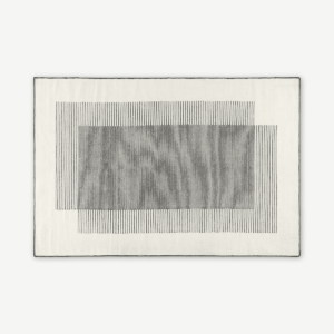 Caixa Wool Blend Rug, Extra Large 200 x 300 cm, Off-White & Black