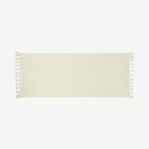 Kameli Patterned High Pile Berber Style Runner, 80 x 200cm, Off-White