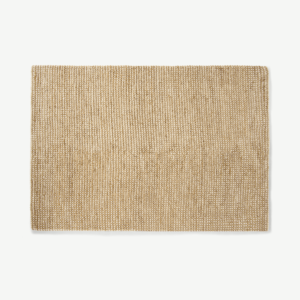 Mumbi Textured Wool & Jute Rug, Large 160 x 230cm, Natural