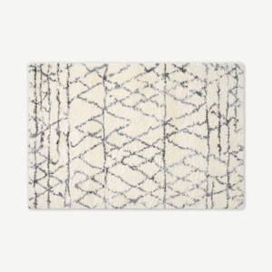 Timijan Berber-Style Rug, Large 160 x 230 cm, Off-White & Grey