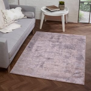 Arabella Haze 80x150cm Damask Pattern Rug In Grey