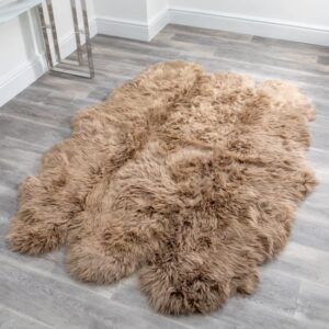 Ladson Sextuple Sheepskin Rug In Light Brown